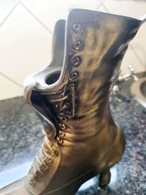 Mind Blowing Large Bronzed Boot - Beautifully done.