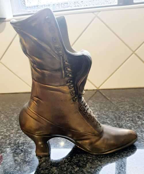 Mind Blowing Large Bronzed Boot - Beautifully done.