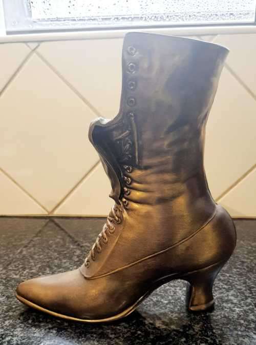 Mind Blowing Large Bronzed Boot - Beautifully done.