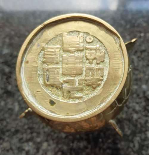 SOLID 663g - Stunning ORIENTAL Hand Etched Brass Vase - Marked Oriental Lettering