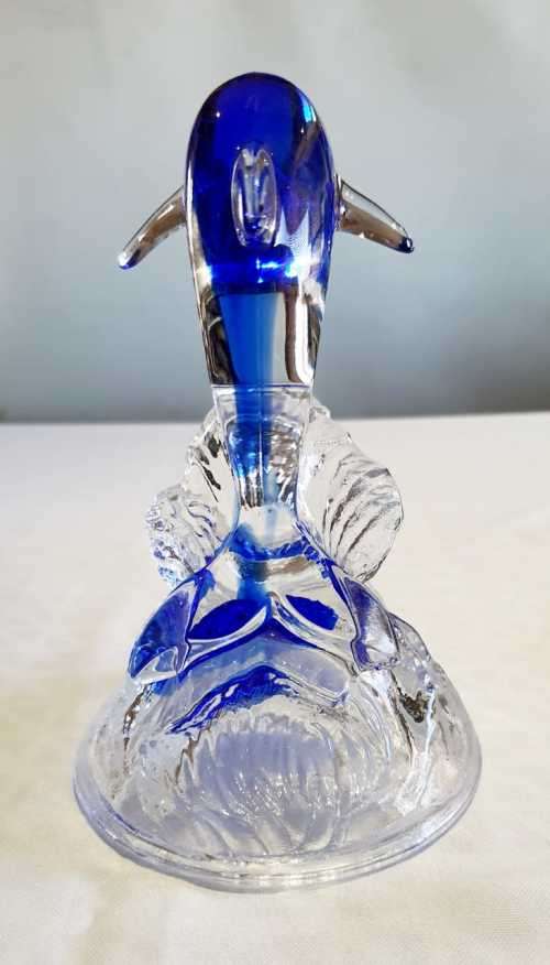 Incredible French Glass Dolphin in the Style of Cristal D'Arques