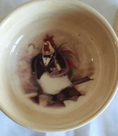 William James Butter Dish and Butter Knife - Marked