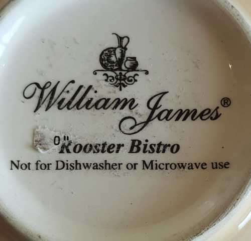 William James Butter Dish and Butter Knife - Marked