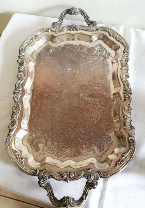 Phenomenal Sheffield S/P Tea & Coffee Set with 3.2kg Footed Tray - Needs some Elbow Grease