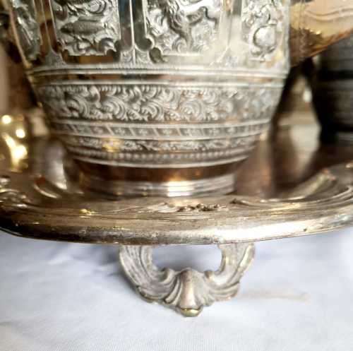 Phenomenal Sheffield S/P Tea & Coffee Set with 3.2kg Footed Tray - Needs some Elbow Grease