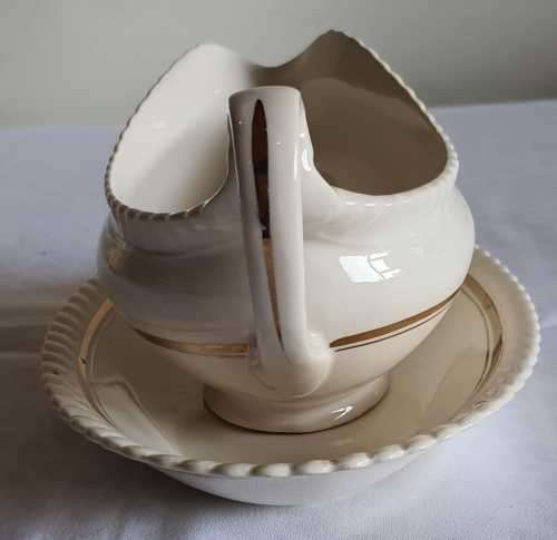 Old English Johnson Bros. Gravy Boat & Drip Plate - Marked