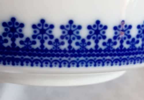 Vintage Rosenthal Studio Linie Porcelain Porcelain Tea Pot with Cobalt Blue Trim - Marked