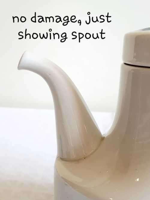 Vintage Rosenthal Studio Linie Porcelain Porcelain Tea Pot with Cobalt Blue Trim - Marked