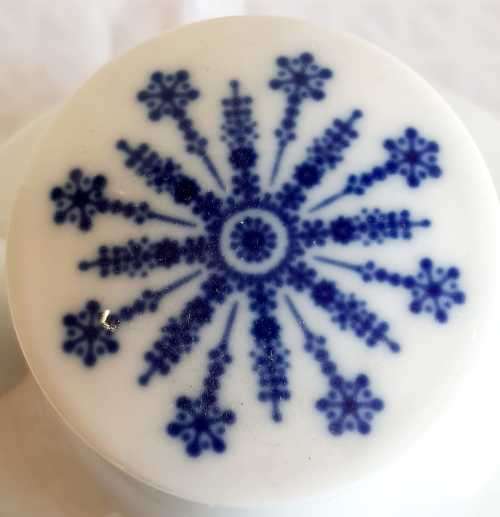 Vintage Rosenthal Studio Linie Porcelain Porcelain Tea Pot with Cobalt Blue Trim - Marked