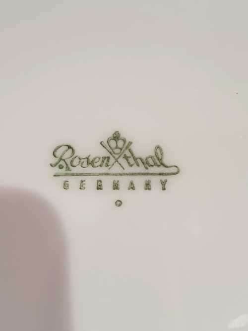 Vintage Rosenthal Studio Linie Porcelain Porcelain Tea Pot with Cobalt Blue Trim - Marked