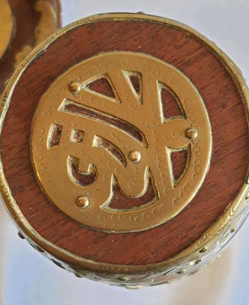 Exceptional Solid Wood and Brass Smoker Set