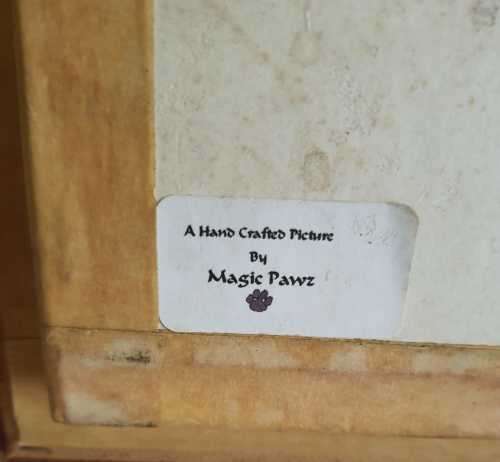 Vibrant Boxed 3D Porcelain Pansies - Hand Crafted - Frame is Wood with Pansies - Marked