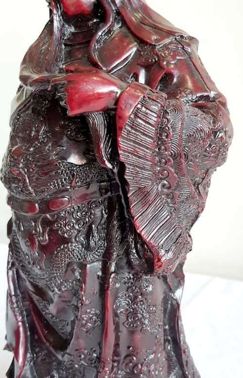 Large 350mm & 2.5kg Detailed Chinese Warrior Overlord - Looks Very Red, Lightened Photos for Detail