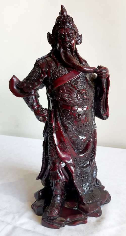 Large 350mm & 2.5kg Detailed Chinese Warrior Overlord - Looks Very Red, Lightened Photos for Detail