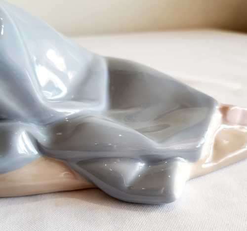 Llard Porcelain Sculpture "Dolores Dahlia Hand Maiden" by Artist Fulgecio - Signed - Dated 1974