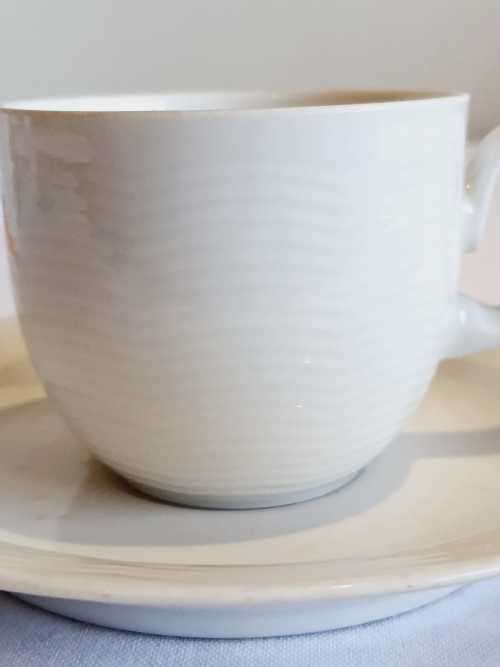 Arzberg Germany White with Scallop Impression Duo - Marked - VGC