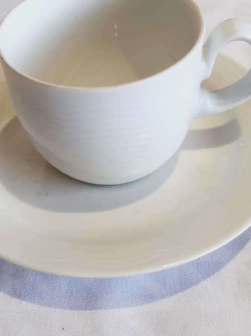 Arzberg Germany White with Scallop Impression Duo - Marked - VGC