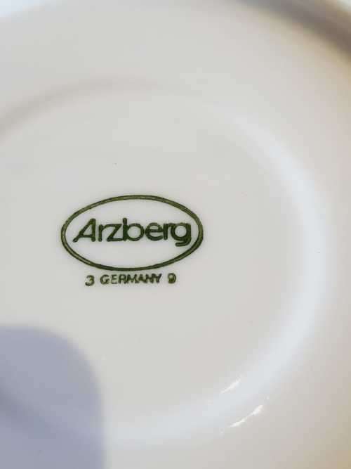 Arzberg Germany White with Scallop Impression Duo - Marked - VGC