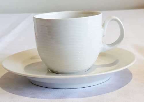 Arzberg Germany White with Scallop Impression Duo - Marked - VGC