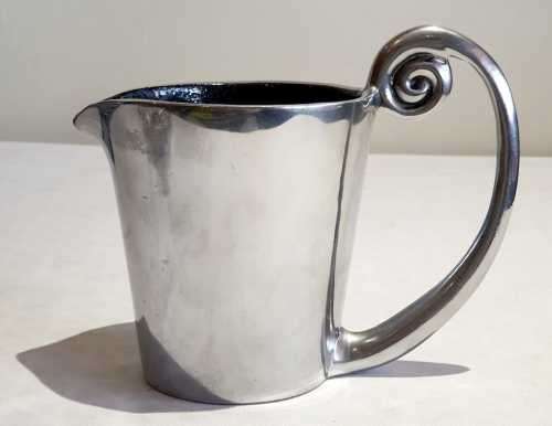 Functional Art : Carrol Boyes Pewter Milk or Custard Jug with Black Inner Coating - Marked