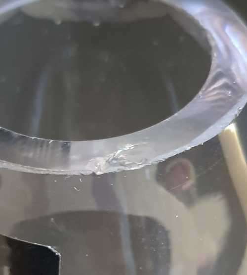 Exquisite Hand Blown Jonelle Tapering Glass Vase with Bubble in Base - Marked