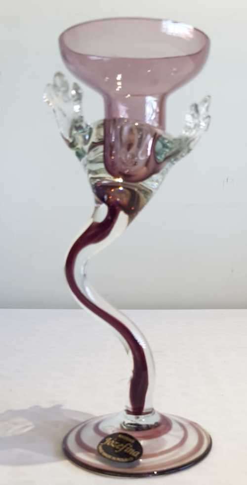 CLOSING SALE Exquisite Hand Blown Polish Jozefina Candle Stand/Sculpture/Artwork - Marked