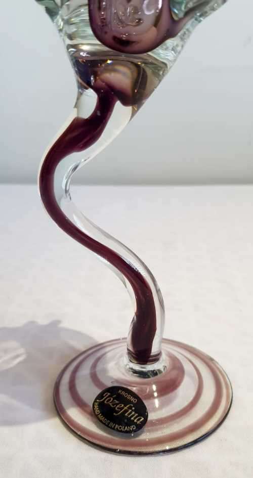 CLOSING SALE Exquisite Hand Blown Polish Jozefina Candle Stand/Sculpture/Artwork - Marked