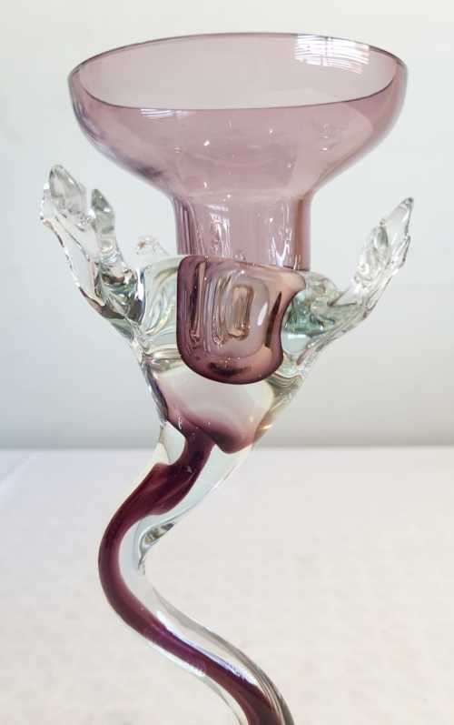 CLOSING SALE Exquisite Hand Blown Polish Jozefina Candle Stand/Sculpture/Artwork - Marked