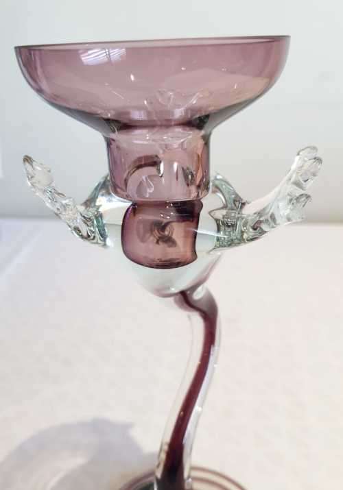 CLOSING SALE Exquisite Hand Blown Polish Jozefina Candle Stand/Sculpture/Artwork - Marked