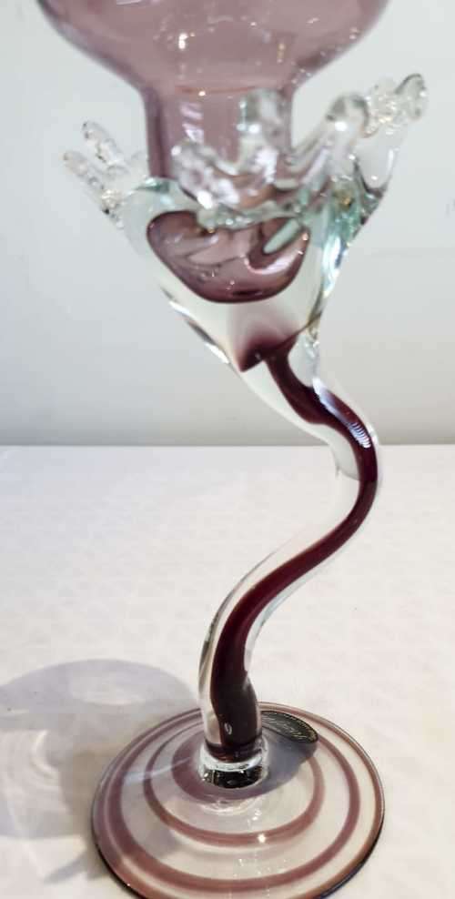 CLOSING SALE Exquisite Hand Blown Polish Jozefina Candle Stand/Sculpture/Artwork - Marked