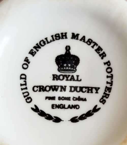 VGC Royal Crown Duchy Fine Bone China Miniature Tea Set - Marked