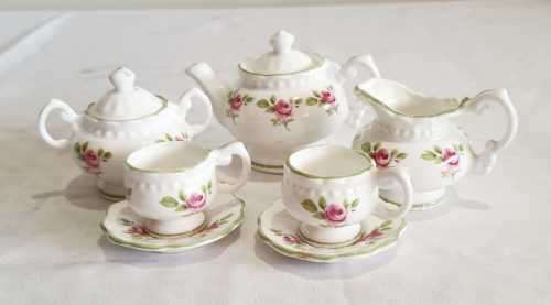 VGC Royal Crown Duchy Fine Bone China Miniature Tea Set - Marked