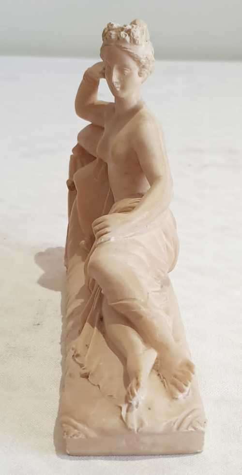 Detailed Gino Ruggeri Neo Classical Alabaster Sculpture of Pauline Bonaparte - Marked