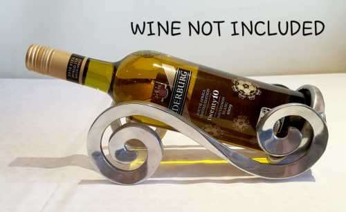Functional Art : Gorgeous Aluminium in the Style of Carrol Boyes Wine Bottle Holder - Wine NOT Incl.