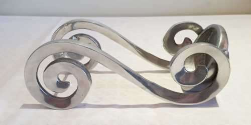 Functional Art : Gorgeous Aluminium in the Style of Carrol Boyes Wine Bottle Holder - Wine NOT Incl.