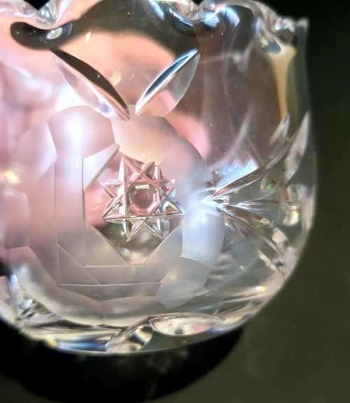 VGC Magnificent Star of David Crystal Swan Ring Bowl/Trinket Bowl