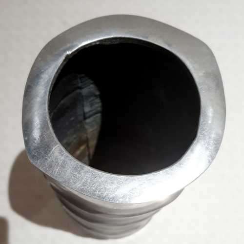 Impressive 28cm Aluminium Vase Shaped Like Bamboo - 2 Available