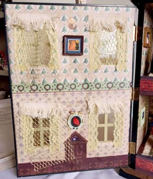 Rare Original Musical Victorian Christmas Doll House with Moving Parts - Works