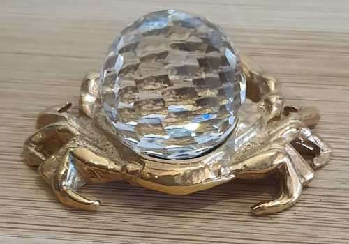 Extraordinary Gold Plated and Austrian Crystal Crab
