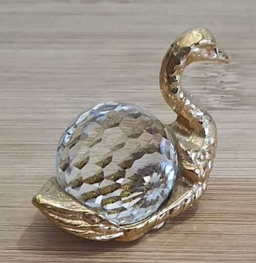 Elegant Gold Plated and Austrian Crystal Swan