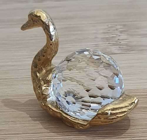 Elegant Gold Plated and Austrian Crystal Swan