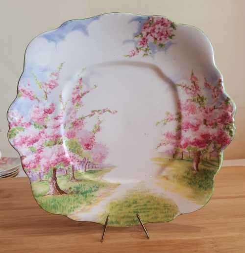 Royal Albert Blossom Time Large 25cm Cake Plate - c.40`s - Discontinued