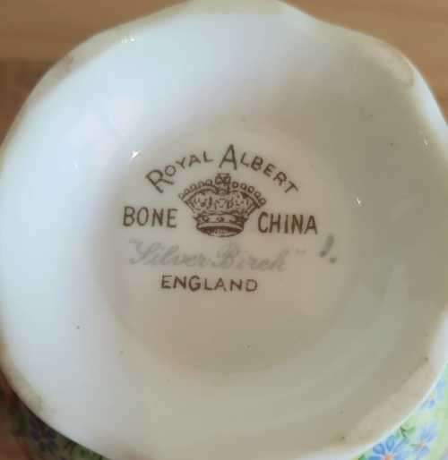 Royal Albert Silver Birch Duo - c.30-60s - Discontinued -VGC