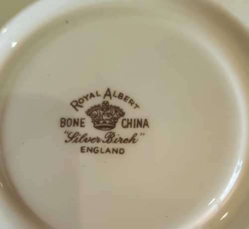 Royal Albert Silver Birch Duo - c.30-60s - Discontinued -VGC