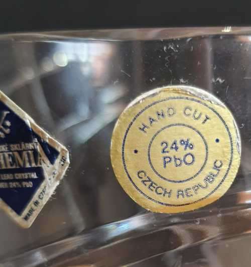 Genuine Marked with Stickers and Engraving BOHEMIA Lead Crystal Cut Vase - 1.779kg