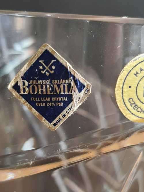 Genuine Marked with Stickers and Engraving BOHEMIA Lead Crystal Cut Vase - 1.779kg