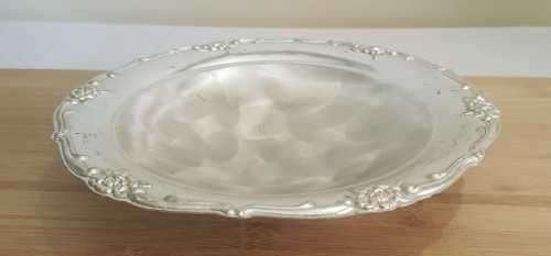 Art Nouveau Styled Aluminium Bon Bon Dish with 3 Round Feet