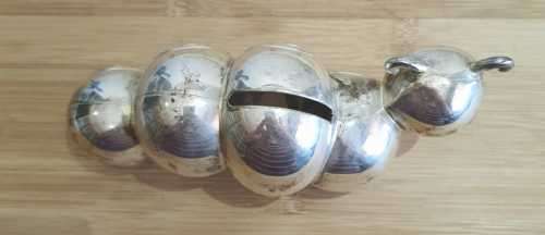 Cutest ABC Silver Plated and Enamel Caterpillar Moneybox  - Marked - Needs a Shine