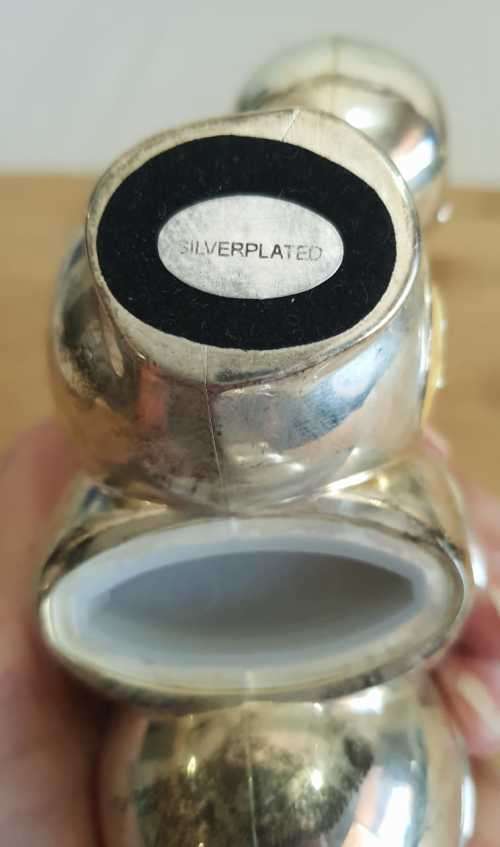 Cutest ABC Silver Plated and Enamel Caterpillar Moneybox  - Marked - Needs a Shine