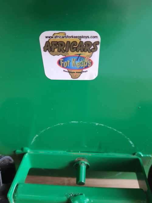 Detailed Hand Made Toy Wagon with Front and Rear Hitches by Africar for Keeps - Marked